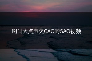 啊叫大点声欠CAO的SAO视频