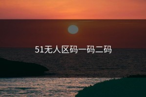 51无人区码一码二码