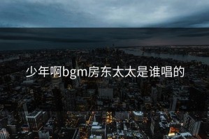 少年啊bgm房东太太是谁唱的