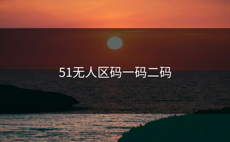 51无人区码一码二码